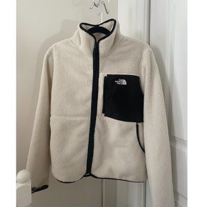 North Face- Women’s black and cream Sherpa jacket